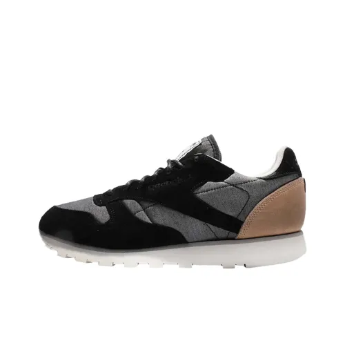 Reebok Classic Leather Casual Мужской Черный Серый