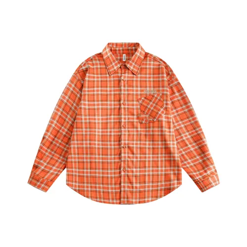 MEIKE Оранжевый Красный Унисекс Рубашки