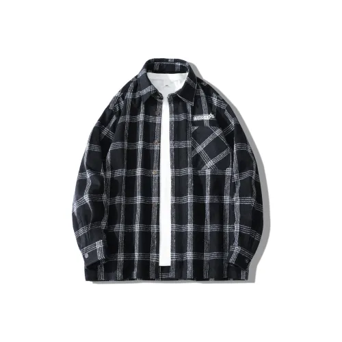 GSUE Night Shadow Серебряная нить Сетка Унисекс Рубашки