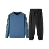 Флисовая подкладка, синий, черный