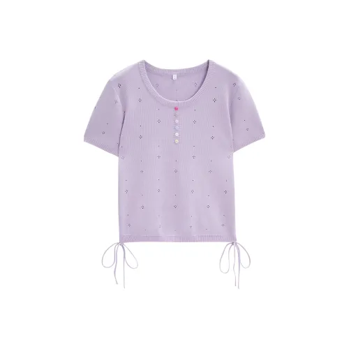 Love to serve Фиолетовый Женский Трикотаж