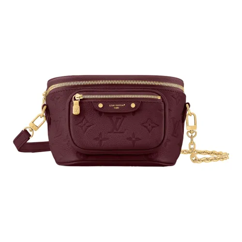 LOUIS VUITTON Тисненая крупнозернистая кожа коровы кошелька мини унисекс гранатовый красный