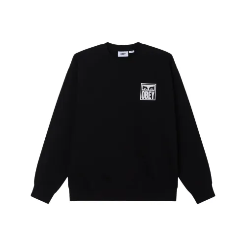 OBEY Черные Мужские Свитшоты