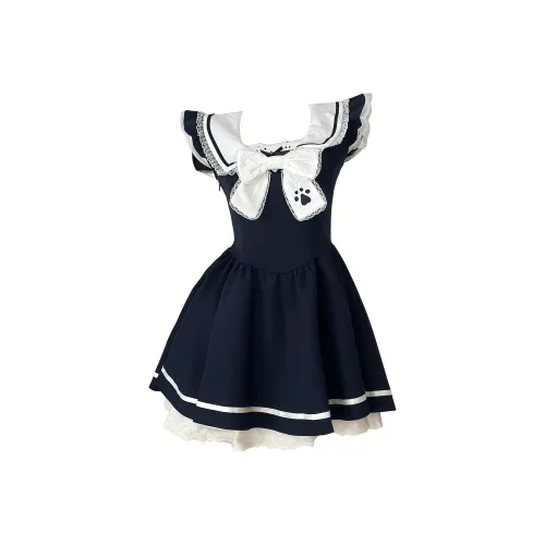 SEAR OFFICIAL Темно-синий Женские Платья без рукавов