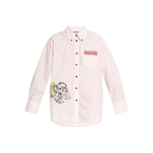 GANNI Апельсин Женские Рубашки