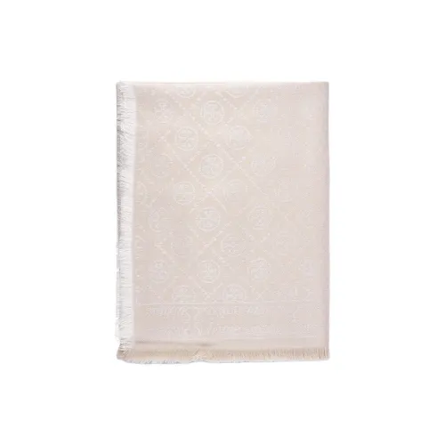 TORY BURCH Вязаные шарфы унисекс бежевого цвета