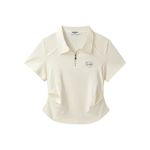 CHOCOOLATE Светло-желтые женские футболки T