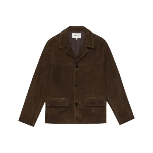 Рамка Темно-верблюжий Мужской Кожаные куртки