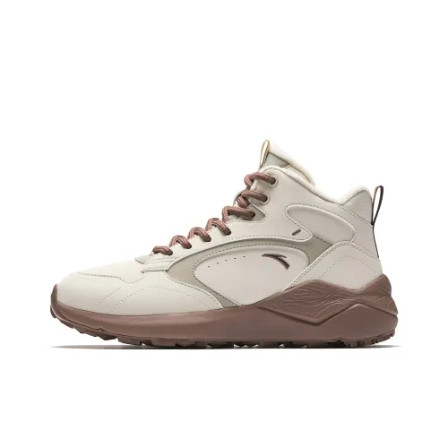 ANTA Pedal Island Устойчивые к истиранию амортизаторы Высокий топ Повседневная обувь Женская Рыбка Белый песок Hill Серый