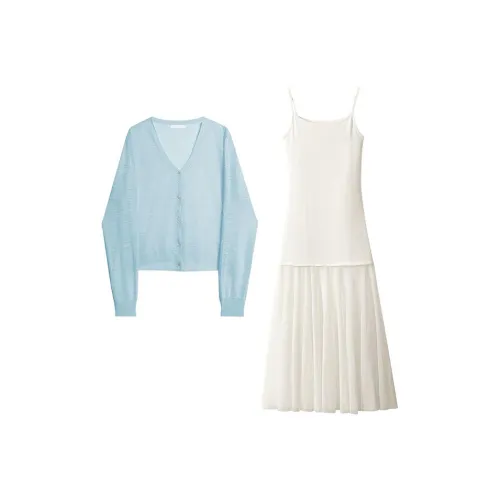 MARIE·COCO Кардиган + Платье Женские Комплекты с Юбкой