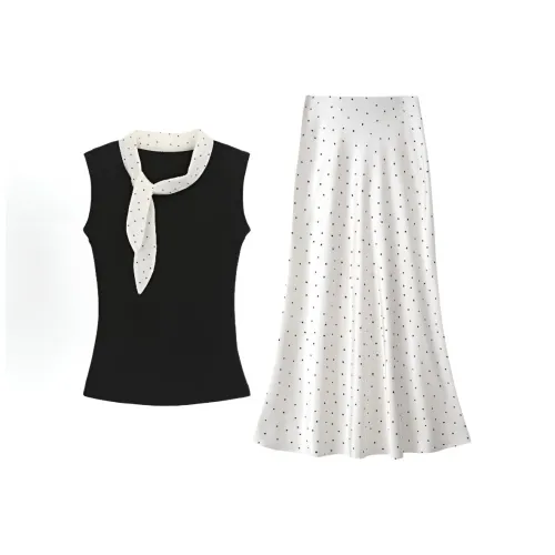 SECFLY OFFICIAL Черный Женские Комплекты с Юбкой