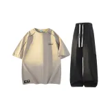 Хаки футболка + черные штаны