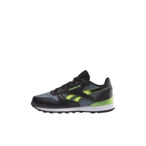 Reebok Classic Leather Low Топ Kids Lifestyle Shoes Черный Серый Детский
