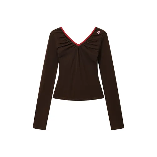 AJPG Длинный рукав Т-рубашка Женская