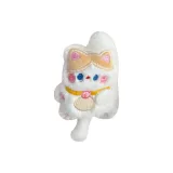 Бежевый колокол с подвеской "Счастливая кошка"