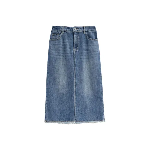 Love To Serve Деним Длинный Юбка Женские