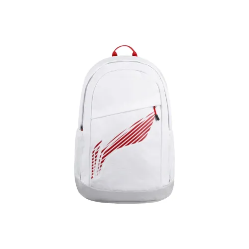 LiNing Полиэстер Рюкзак Стандартный Унисекс Белый Красный