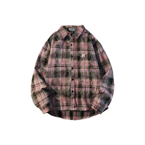 Ning Cai Yuer Розовый Унисекс Рубашки