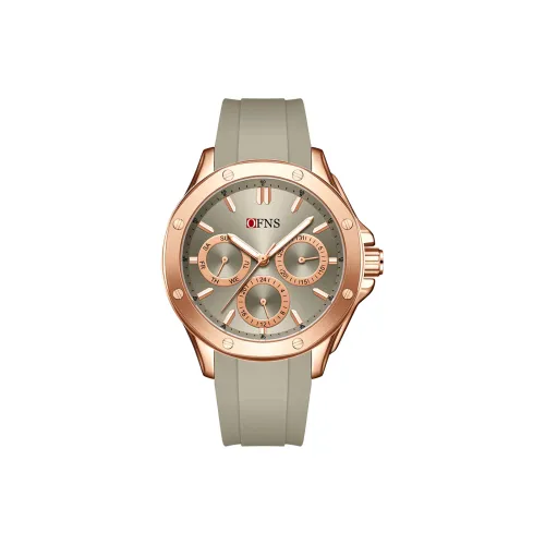 OFNS Кварцевый механизм часы унисекс циферблат цвета кофе