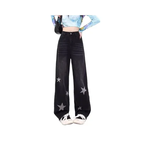 ACHIEVE ACHV Серый Цвет Звезда Звезда Унисекс Джинсы