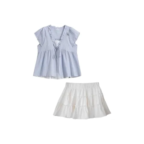 PNVB Светло-синий женский комплект с юбкой