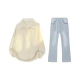 Абрикос + Светло-синий