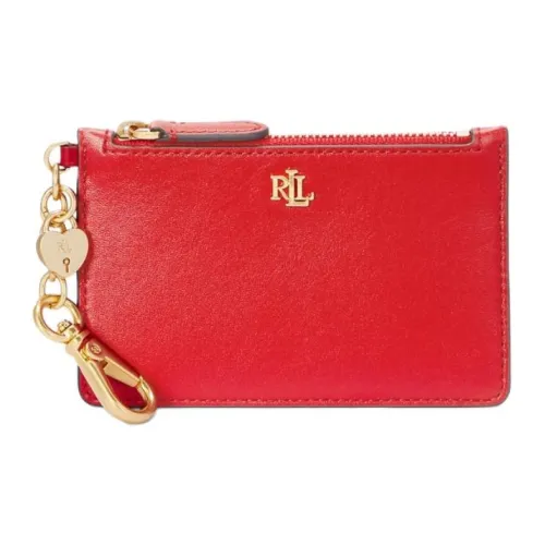 Ralph Lauren Коровья кожа Держатель для карт Держатель для карт Женский Красный