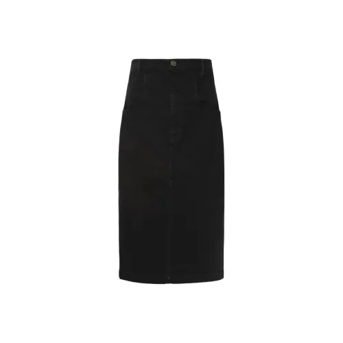 Рамка Черный Женские Джинсовые Длинные Юбки