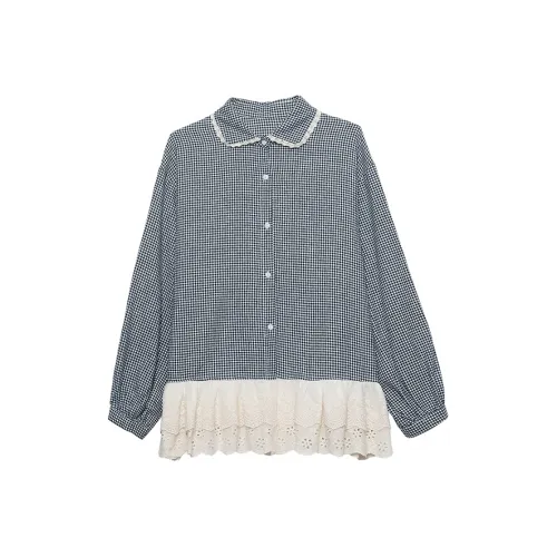 SKYA Белый Черный Женские Рубашки