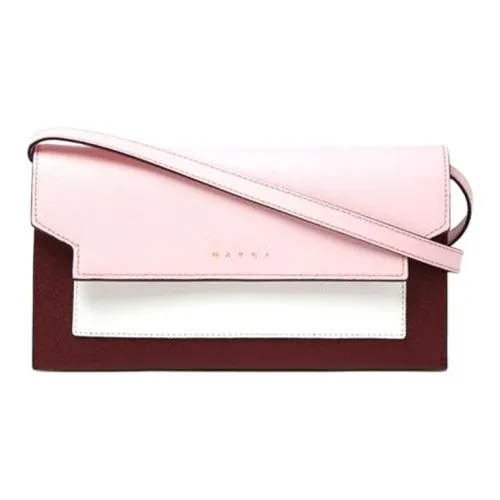 Marni Saffiano Женские Розовый Белый Кирпично-красный