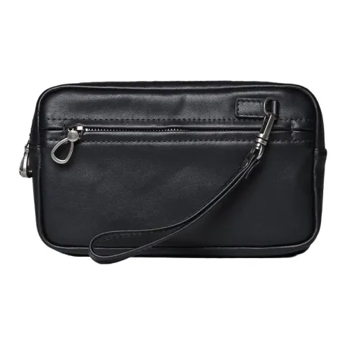 DOSRFINI Клатч из коровьей кожи стандартный мужской черный