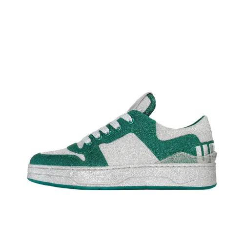Jimmy Choo Florent F Low Топ Скейтборд Кроссовки Женские Зеленые