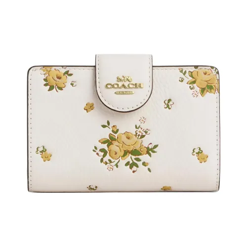 COACH Кожа Кошелек Средний Женский Меловый Разноцветный