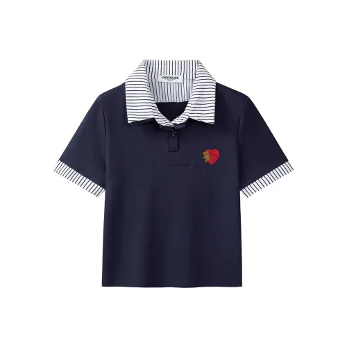 CHOCOOLATE Темно-синие женские футболки T