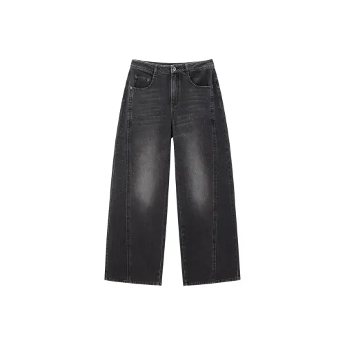 PEACEBIRD Denim Medium Gray Women's Jeans PEACEBIRD Деним Средний Серый Женские Джинсы