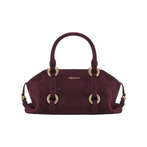 Alexander McQueen Замша Сумка Маленькая Женская Темно-Красная