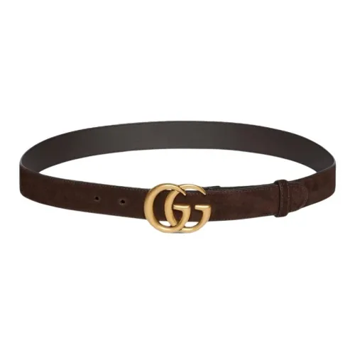 GUCCI Замша Кожаные ремни Мужской Коричневый Ширина 3 см