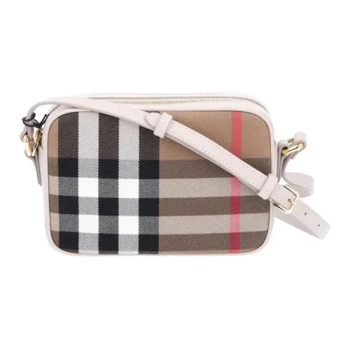 Burberry Хлопок Camera Сумка Сумка через плечо Маленькая Женская Коричневая Серая Черная Белая и Красная