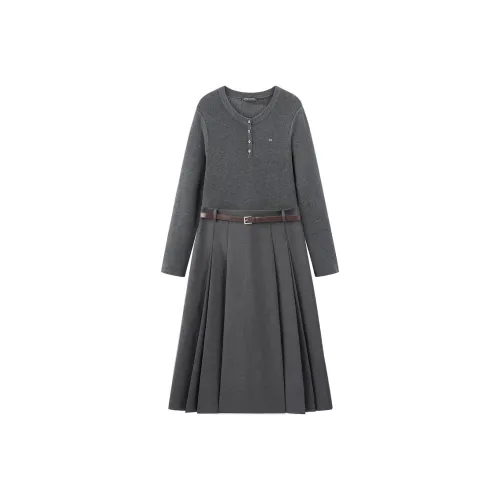 PEACEBIRD Длинное платье с длинными рукавами женское