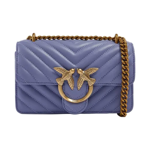 PINKO Love Icon Напп-Кожа Сумка через плечо Сумка на плечо Женская Синяя