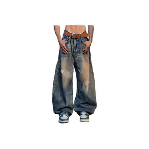 Être Par Lee Винтажные синие унисекс джинсы