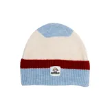 Монита трехпанельная вязаная шапка в молочно-чайном цвете