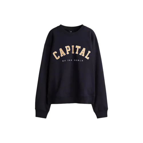 H M Морской Синий Мужские Свитшоты