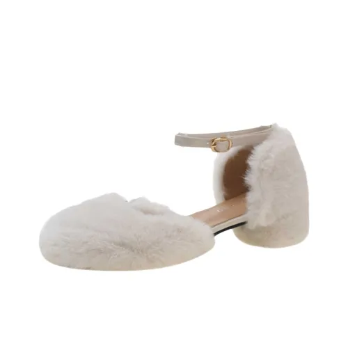 Wuji Грубый каблук французский мягкие туфли Мэри Джейн женские