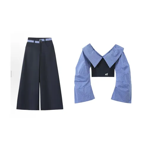 COVT Топ+Брюки Женские Повседневные Костюмы