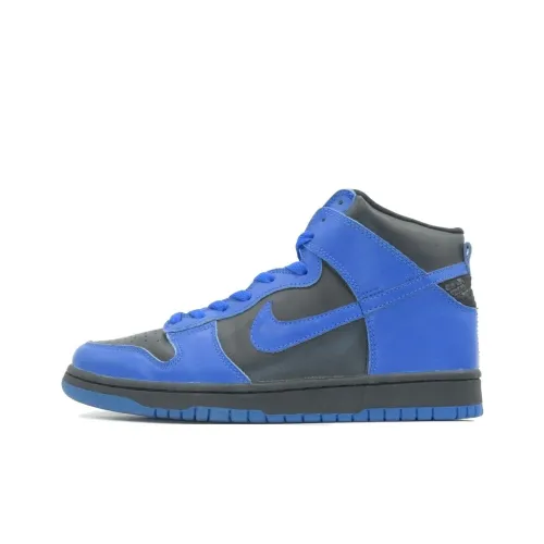 Nike Dunk High Топ Скейтборд Кроссовки Мужские Синий Черный