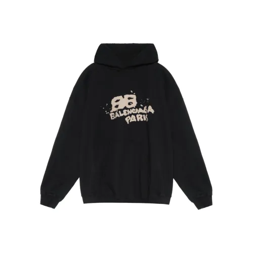 Balenciaga HAND DRAWN FW22 Свитшот Свободный крой Мужской Черный