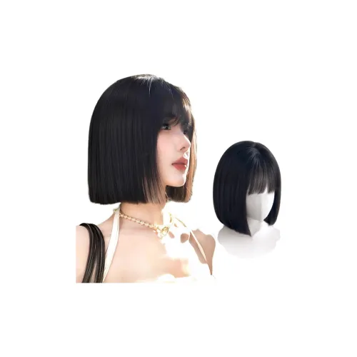 GLUNA One Cut Короткие волосы Женская парик Высокая температура Пряжа Короткие прямые волосы