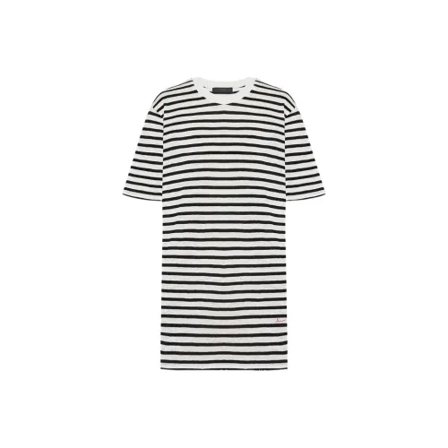 MOCO T-рубашка Женская Белая Черные полосы