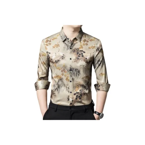 OGQG Желтые Мужские Рубашки